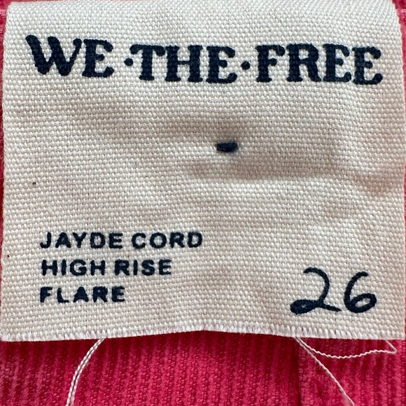 New Free People Jayde Magenta High Rise Flared Corduroy Pants - Picture 7 of 10